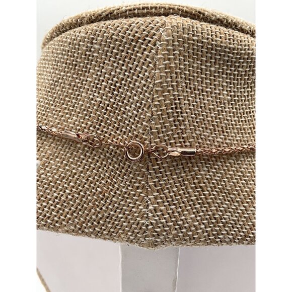 Large Rose Gold-Tone Glass Locket Pendant Necklace - Picture 4 of 4